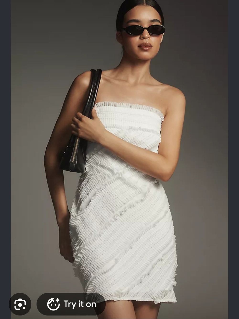 Anthropologie Endless Love White Mini Dress